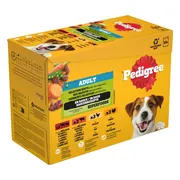 4x Pedigree Adult Selection Maaltijdzakjes Multipack 12 x 100 gr