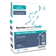 Flea Free Spot-on Combo Anti Vlooien en Teken Druppels Hond 2-10 kg 2 pipetten