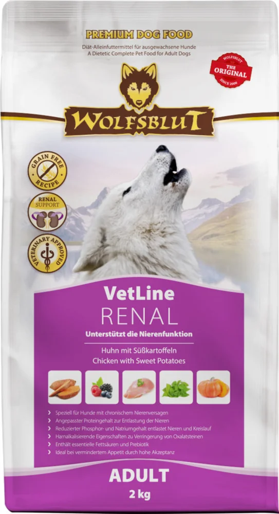 4x Wolfsblut VetLine Renal 2 kg