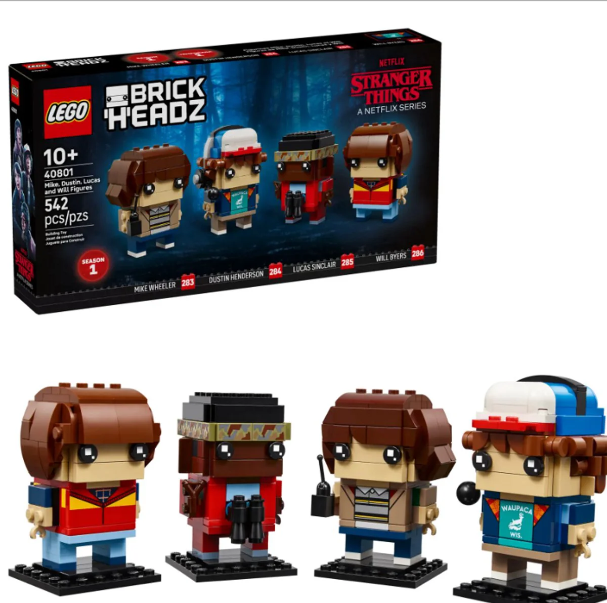 LEGO BrickHeadz Mike, Dustin, Lucas en Will figuren 40801