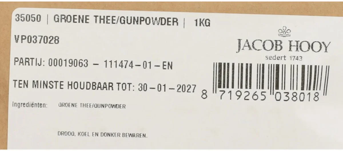 Jacob Hooy Groene Thee 1kg