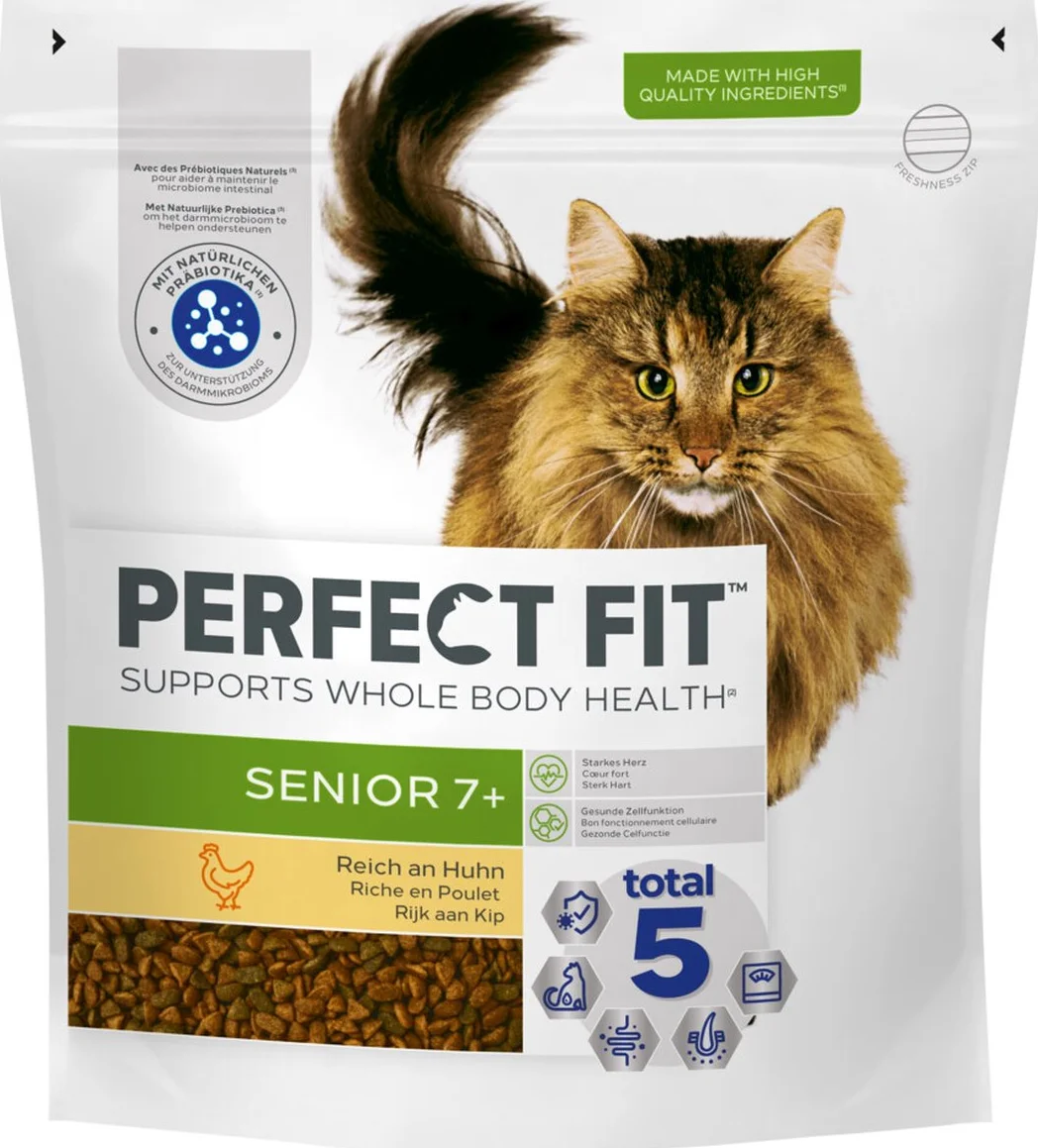 5x Perfect Fit Droogvoer Senior Kip 1,4 kg