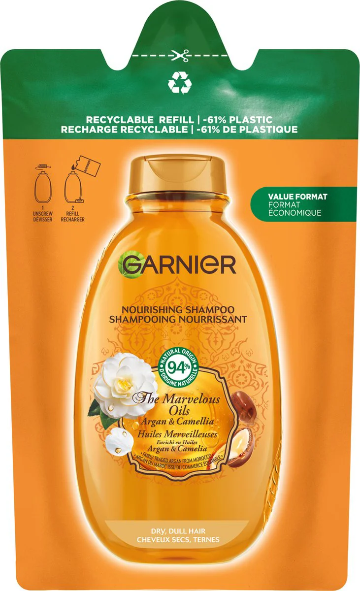 Garnier Loving Blends Argan- en Cameliaolie Shampoo Refill 250 ml