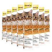 8x GimCat Anti-Hairball Duo-Paste Kaas & Mout 50 gr