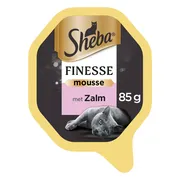 Sheba Finesse Kattenvoer Natvoer Mousse Zalm Kuipjes 85 gr