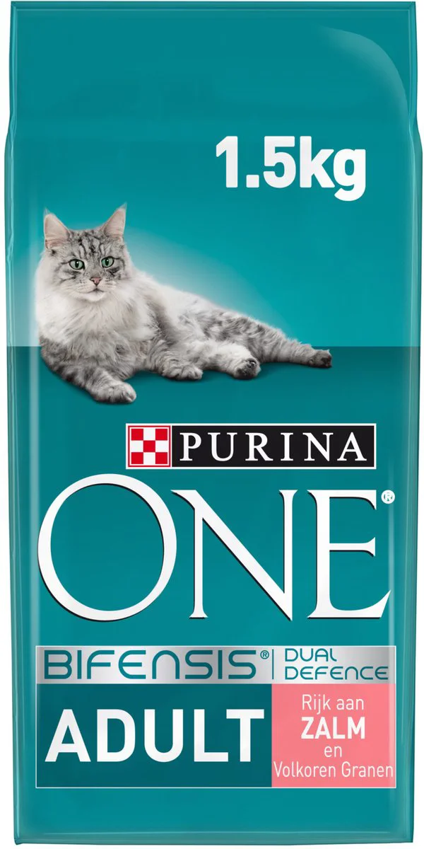 Purina ONE Kattenvoer Droog Adult Zalm - Volkoren Granen 1,5 kg