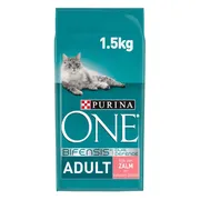 Purina ONE Kattenvoer Droog Adult Zalm - Volkoren Granen 1,5 kg