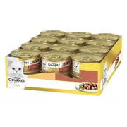 24x Gourmet Gold Kattenvoer Nat Fijne Hapjes Kalkoen - eend 85 gr