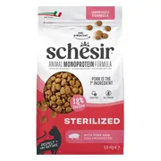 6x Schesir Monoproteïne Promo Kattenvoer Droog Sterilized Ham 1,5 kg