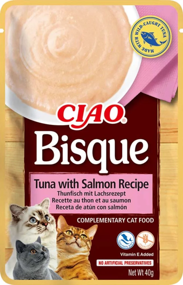 Ciao Bisque Puree Kattensnack Tuna & Salmon 40 gr
