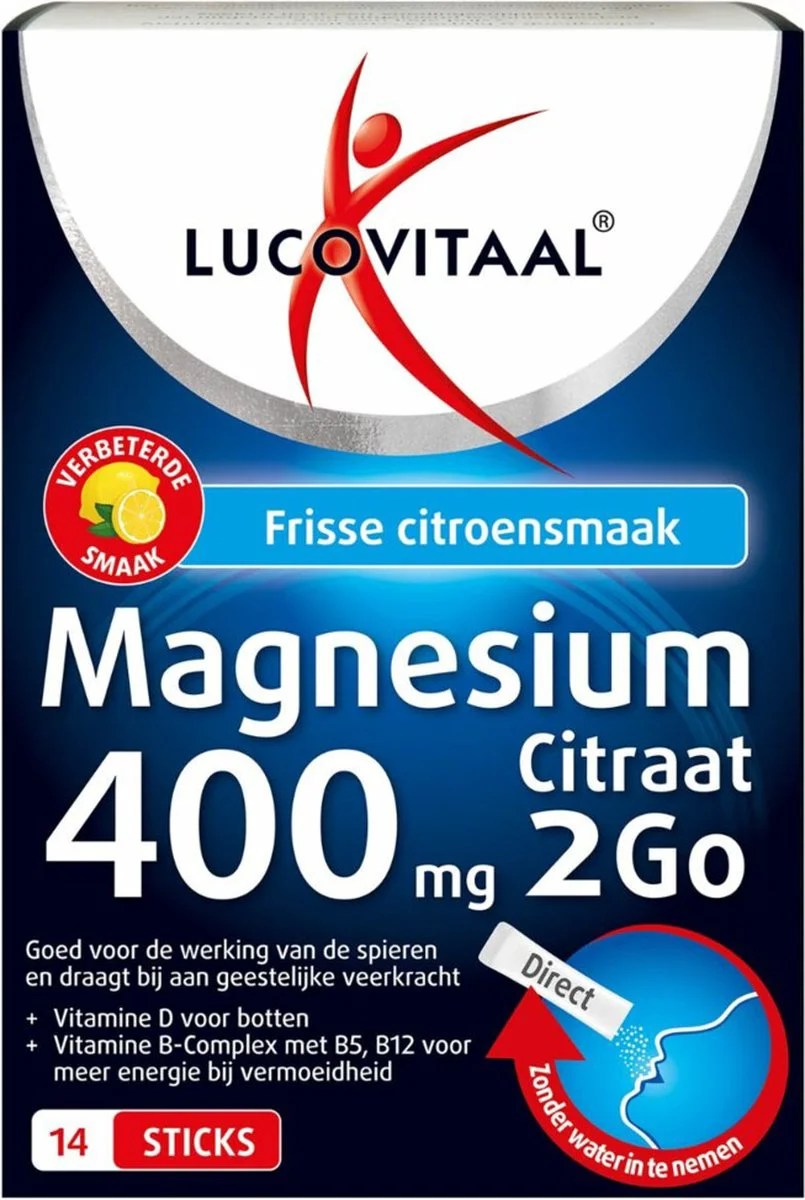 Lucovitaal Magnesium 400mg 2Go 14 sachets