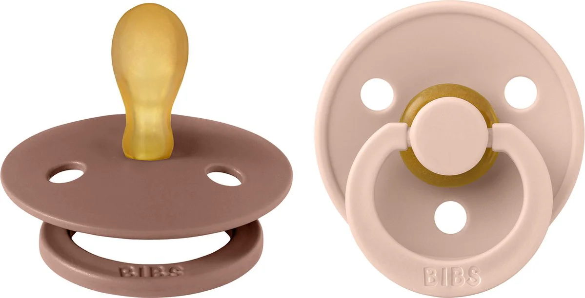 BIBS Fopspeen 0-6 Maanden Symmetrical Woodchuck/Blush 2ST