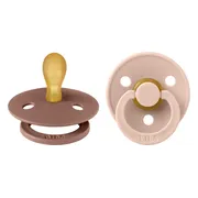 BIBS Fopspeen 0-6 Maanden Symmetrical Woodchuck/Blush 2ST
