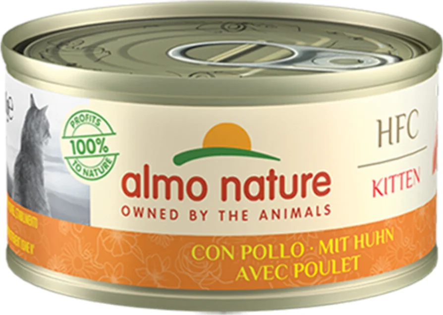 48x Almo Nature HFC Complete Kattenvoer Nat Kitten Kip 70 gr