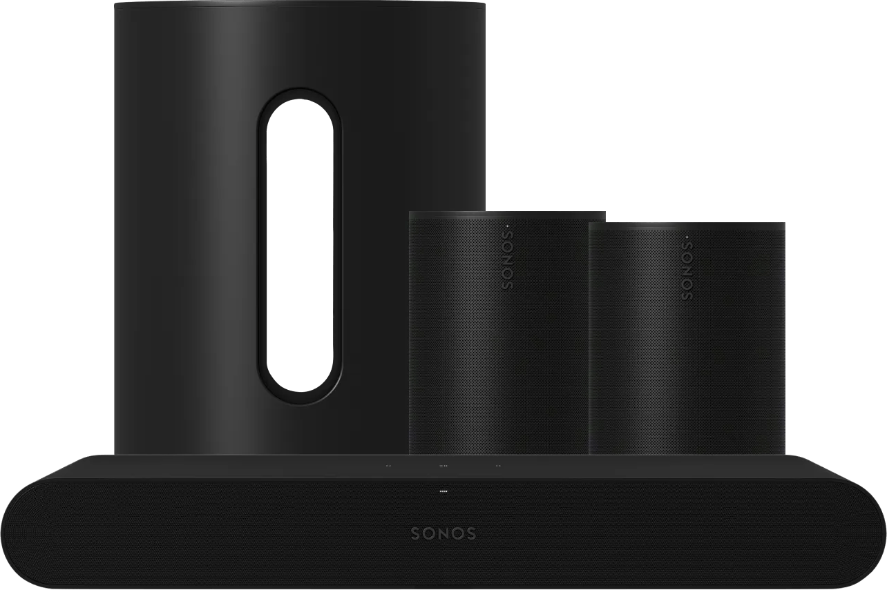 Sonos Ray Zwart + 2x Era 100 + Sub Mini Zwart