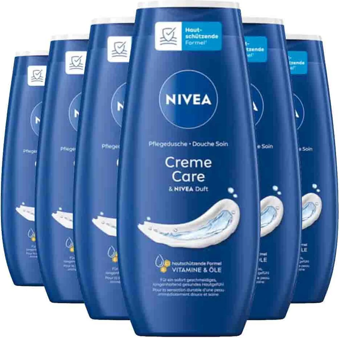 6x NIVEA Douchecrème Care 250 ml