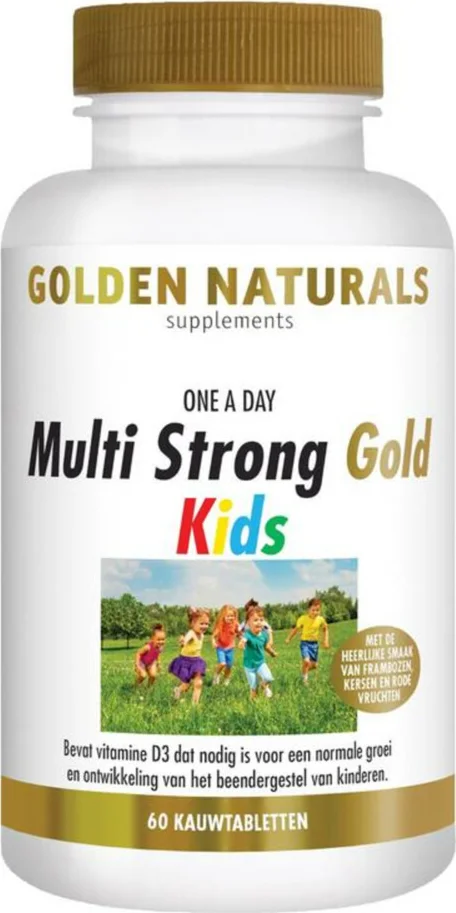 2x Golden Naturals Multi Strong Gold Kids 60 kauwtabletten