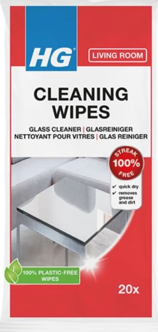 12x HG Reinigingsdoekjes Glas 20 stuks