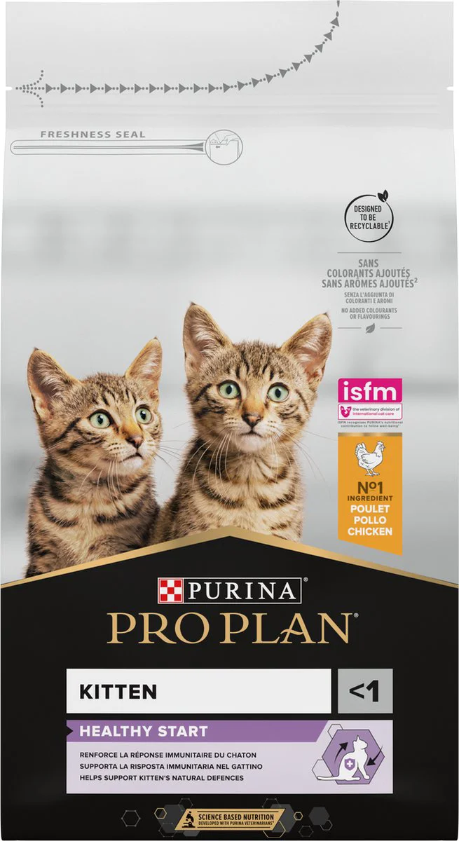 6x Pro Plan Kattenvoer Droog Kitten Healthy Start Kip 1,5 kg
