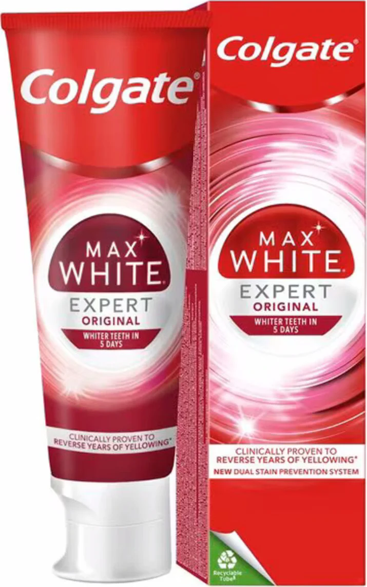 12x Colgate Tandpasta Max White Expert Original 75 ml