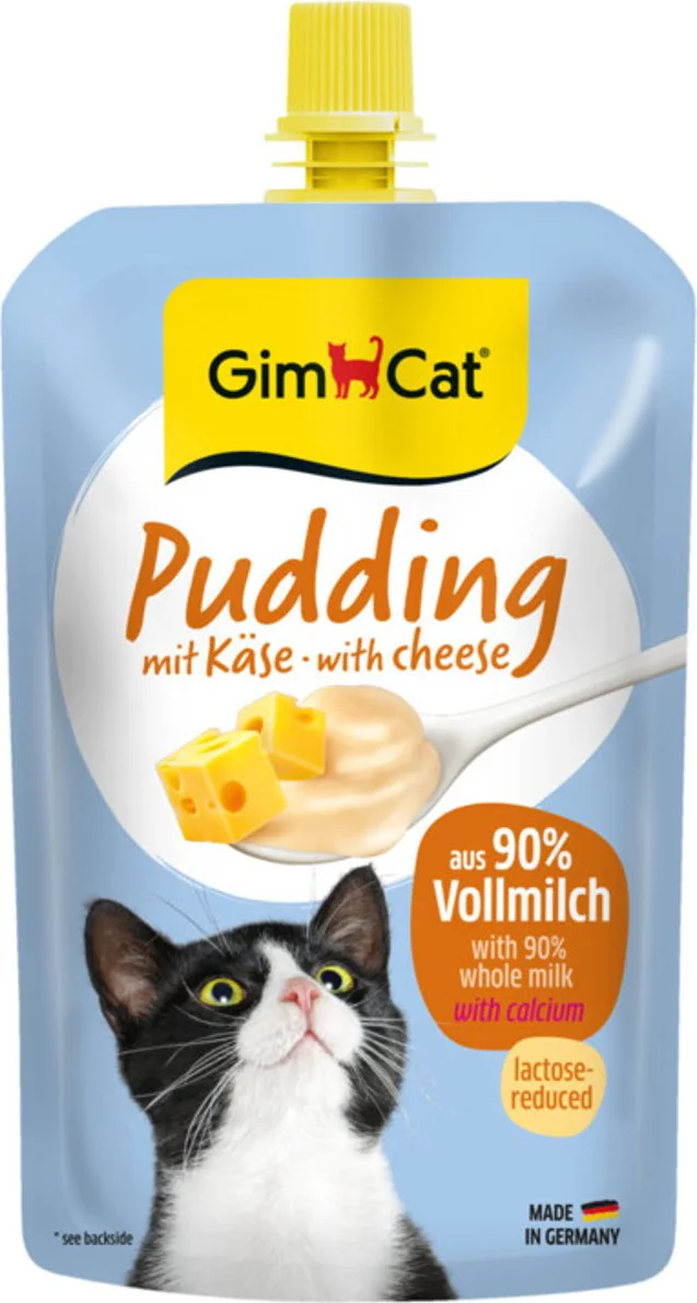 10x GimCat Pudding Kattensnack Kaas 100 gr