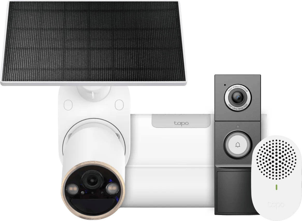 TP-Link Tapo C460 Solar Kit + H500 CentralHub + D235 Smart Battery & Wired Doorbell