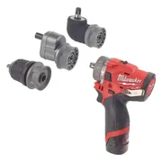 Milwaukee M12 FUEL™ FPDXKIT-202X Accu klop-/schroefboormachine 12V 2.0Ah + 3x Hulpstukken in HD-Box - 4933464138