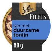Sheba Filets Kattenvoer Natvoer Tonijn & Kip in Saus 60 gr