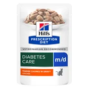 Hill's Prescription Diet m/d Diabetes Care Kattenvoer Nat Kip 85 gr