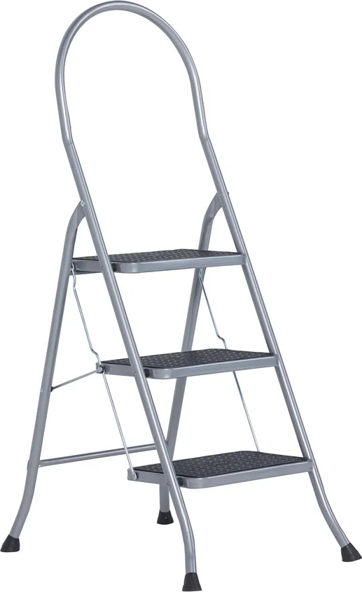 Altrex Cromato huishoudtrap 3-treeds met hoge beugel Silver - 500951