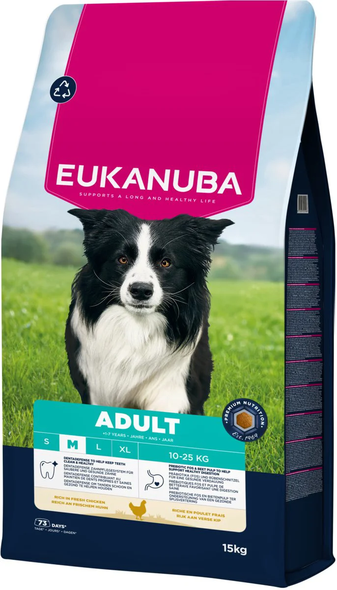 Eukanuba Hondenvoer Droog Life Care Dog Adult Medium Kip 15 kg
