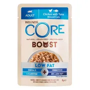 Wellness Core Kattenvoer Boost+ Low Fat Kip & Tonijn 85 gr