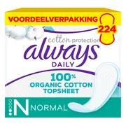 8x Always Dailies Inlegkruisjes Cotton Protection Normal 28 stuks