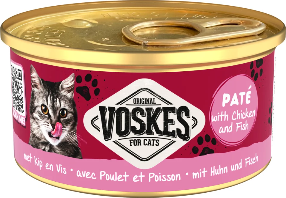Voskes Kattenvoer Nat Paté Kip & Vis 85 gr