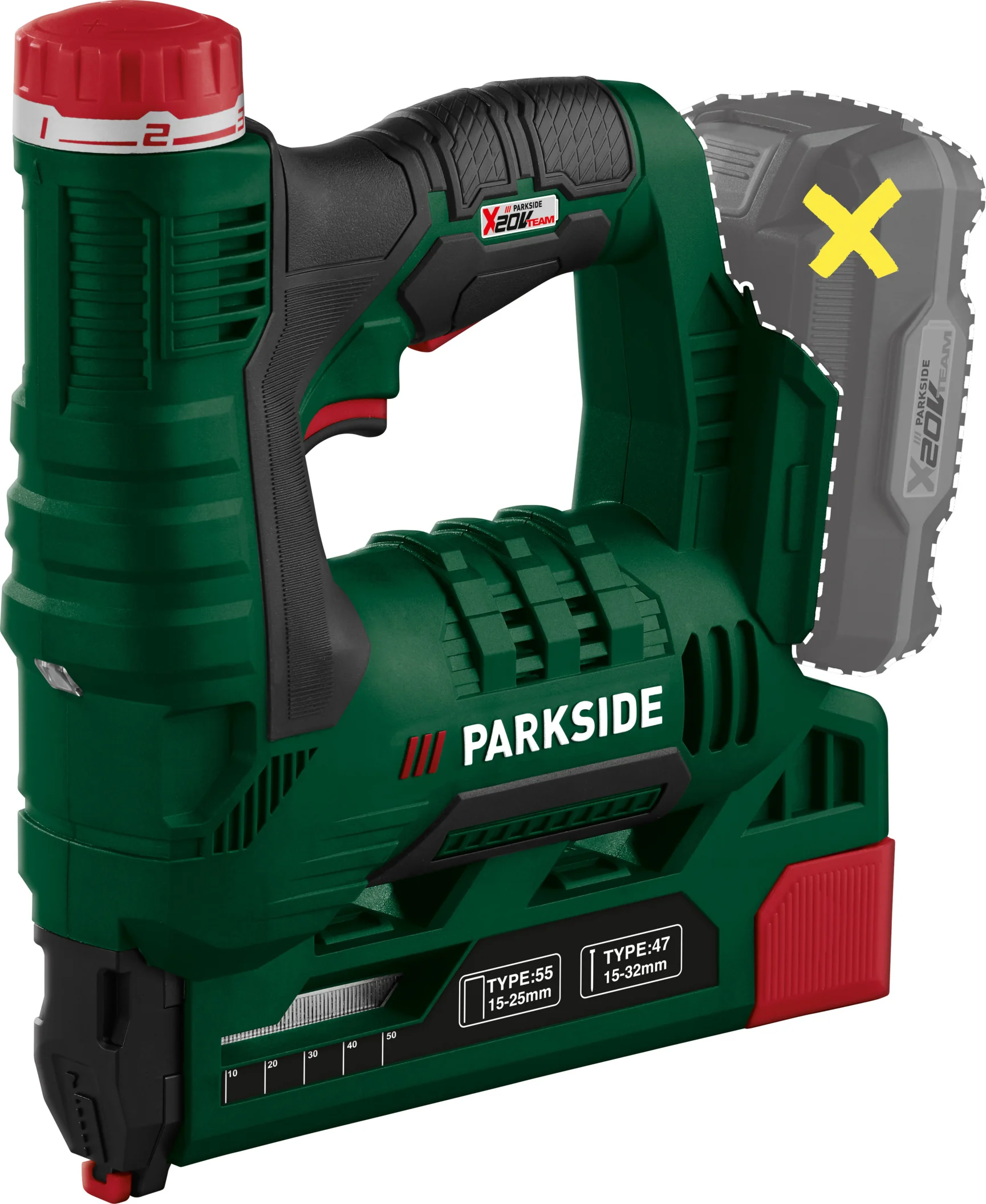 PARKSIDE Accu-tacker 20 V zonder accu en lader