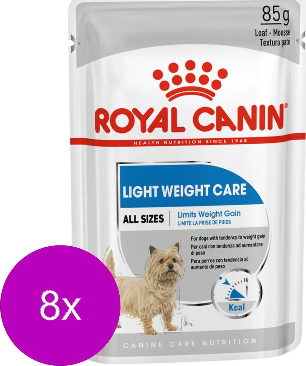 96x Royal Canin Hondenvoer Nat Light Weight Care 85 gr
