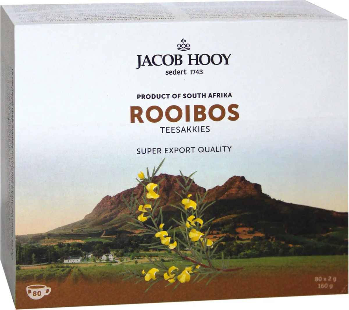 Jacob Hooy Rooibos Theezakjes 80st