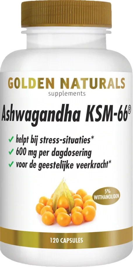 Golden Naturals Ashwagandha KSM-66 120 vegacapsules