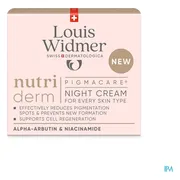 Louis Widmer nutriderm Pigmacare Nachtcrème Licht Geparfumeerd 50 ml
