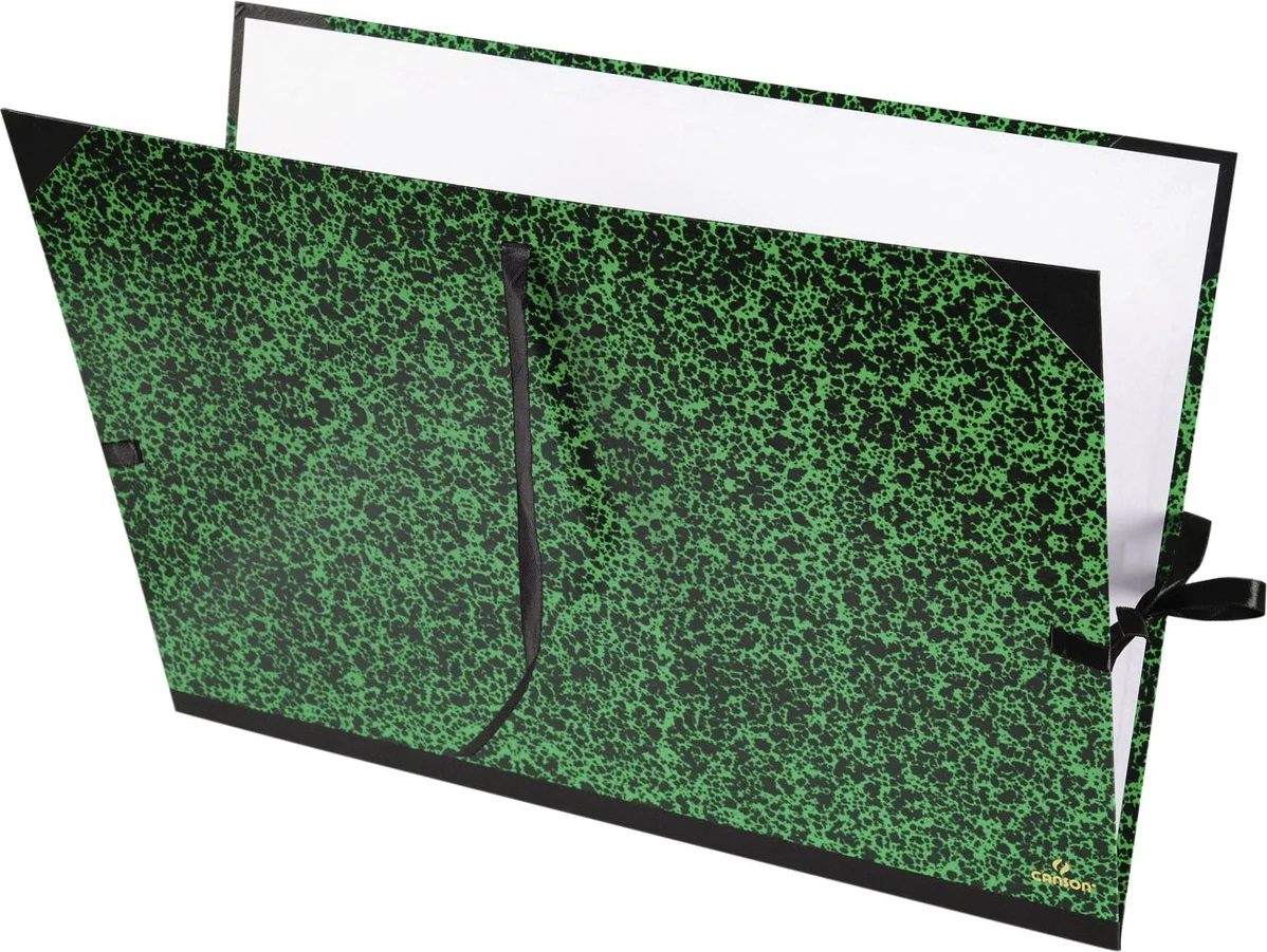Tekenmap Canson Classic Annonay lintsluiting 520x720mm groen