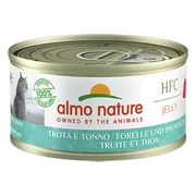 48x Almo Nature HFC Kattenvoer Nat in Gelei Forel & Tonijn 70 gr