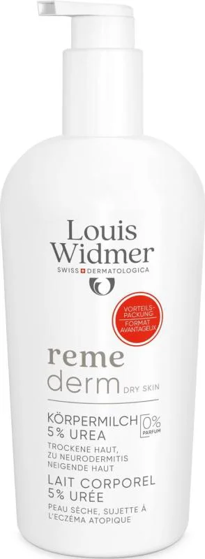 Louis Widmer Remederm Lichaamsmelk 5 % Ureum zonder parfum 400 ML