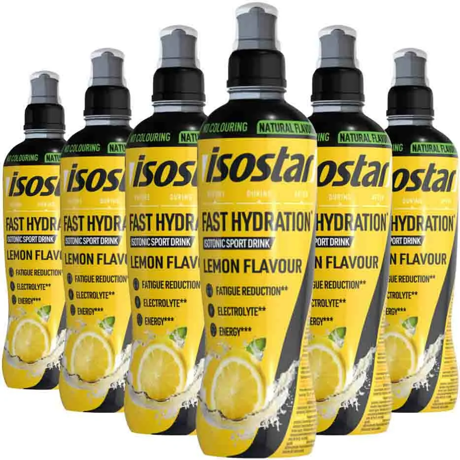 6x Isostar Fast Hydration & Perform Lemon 500 ml