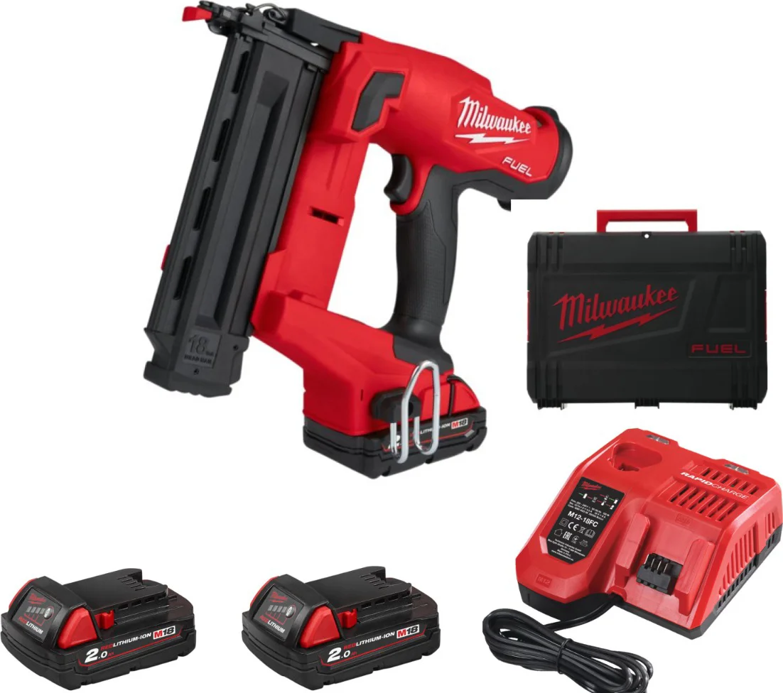 Milwaukee M18 FUEL™ FN18GS-202X Accu Afwerktacker 18Ga 18V 2.0Ah in HD-Box - 4933471407
