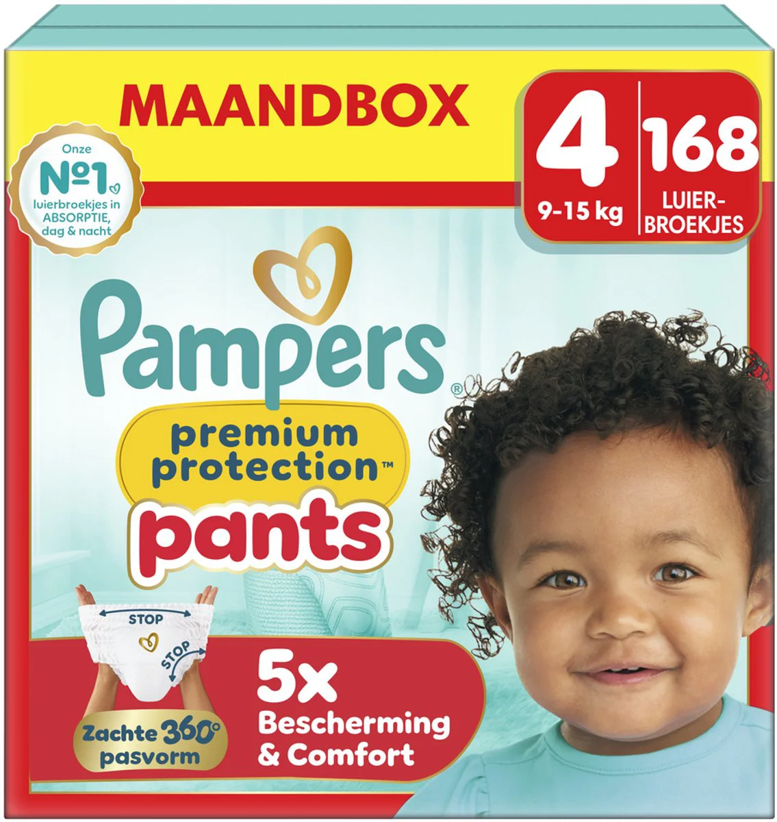 Pampers Premium Protection Luierbroekjes Maat 4 (9-15 kg) 168 stuks