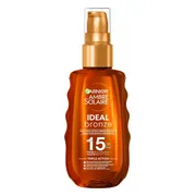 3x Garnier Ambre Solaire Ideal Bronze Beschermende Zonneolie SPF 15 150 ml