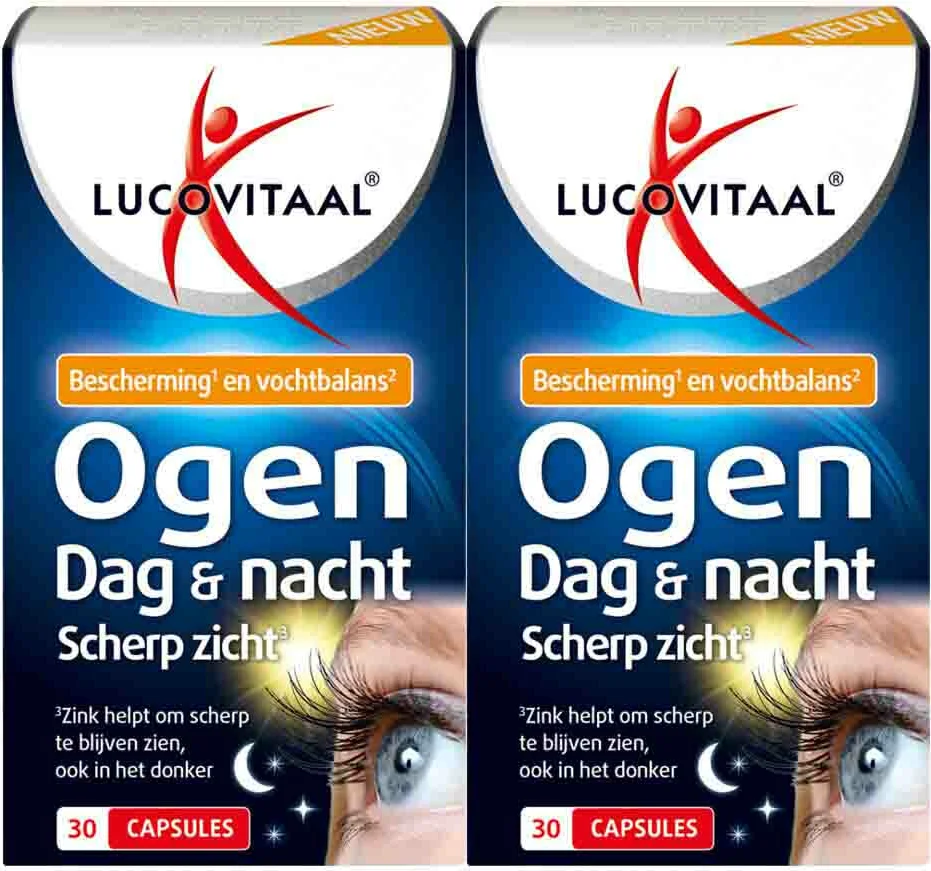 2x Lucovitaal Ogen Dag & Nacht Scherp Zicht 30 capsules