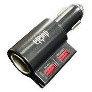 Sigarettenaansteker Auto Splitter 1 Plug Met 2 USB Autolader Poorten