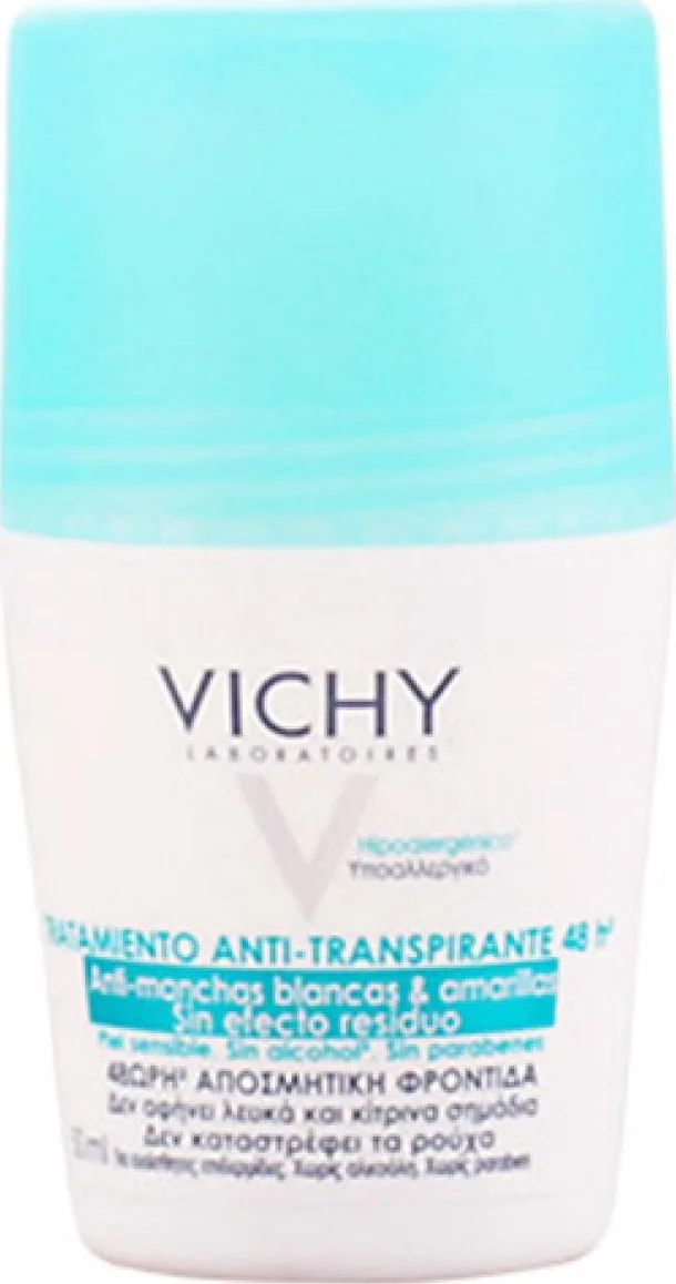Vichy 48H No White Marks & Yellow Stains Deodorant Roller 50ML