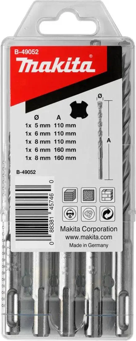 Makita B-49052 SDS-plus Borenset 5-delig